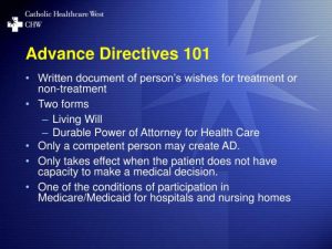 Final wishes and advance directives